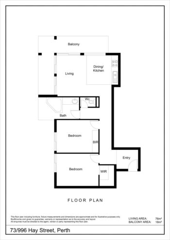 Listing image for 73/996 Hay Street, Perth  WA  6000